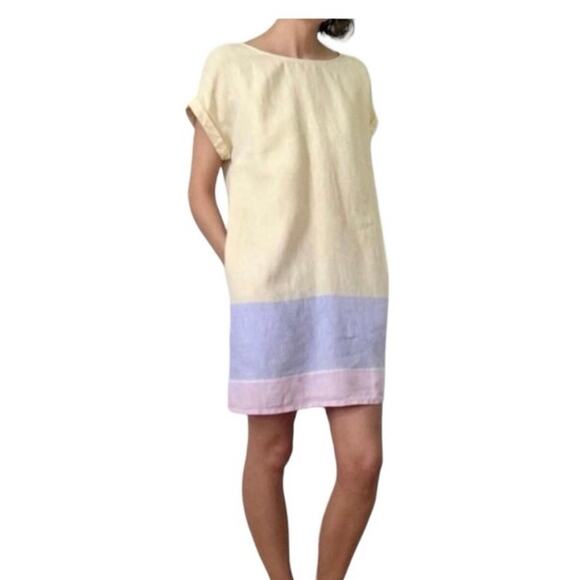 C&C California 100% Linen Button summer dress - Picture 1 of 11